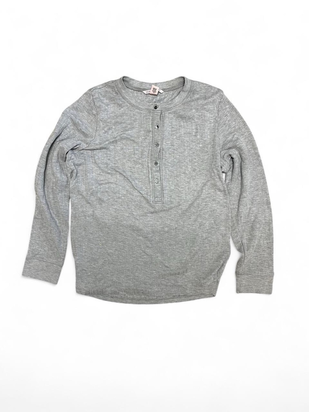 Victoria's Secret Gray Long-Sleeve Henley Shirt